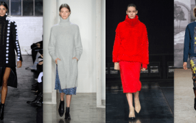 Winter 2014 Trend: Dicke Pullis zu Midi-Röcken