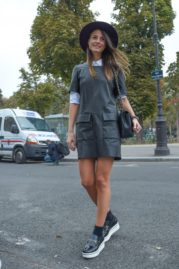 Paris Lederkleid Streetstyle Modepilot