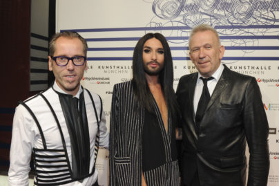 Dr. Roger Diederen (Direktor der Kunsthalle Mnchen), Conchita Wurst und Jean Paul Gaultier