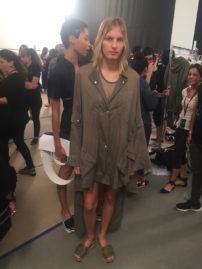 Model at Lacoste backstage Modepilot 2016 New York
