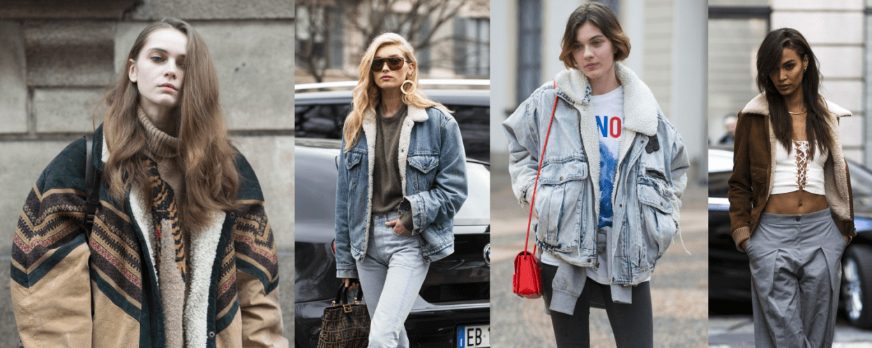 Street Style: Models in Lammfell