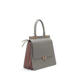 Marlene Grau Handtasche Aktentasche Aktenkoffer Modepilot Maison Heroine