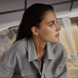 Ear Cuff bunte Steine Modepilot Eliza Weiss