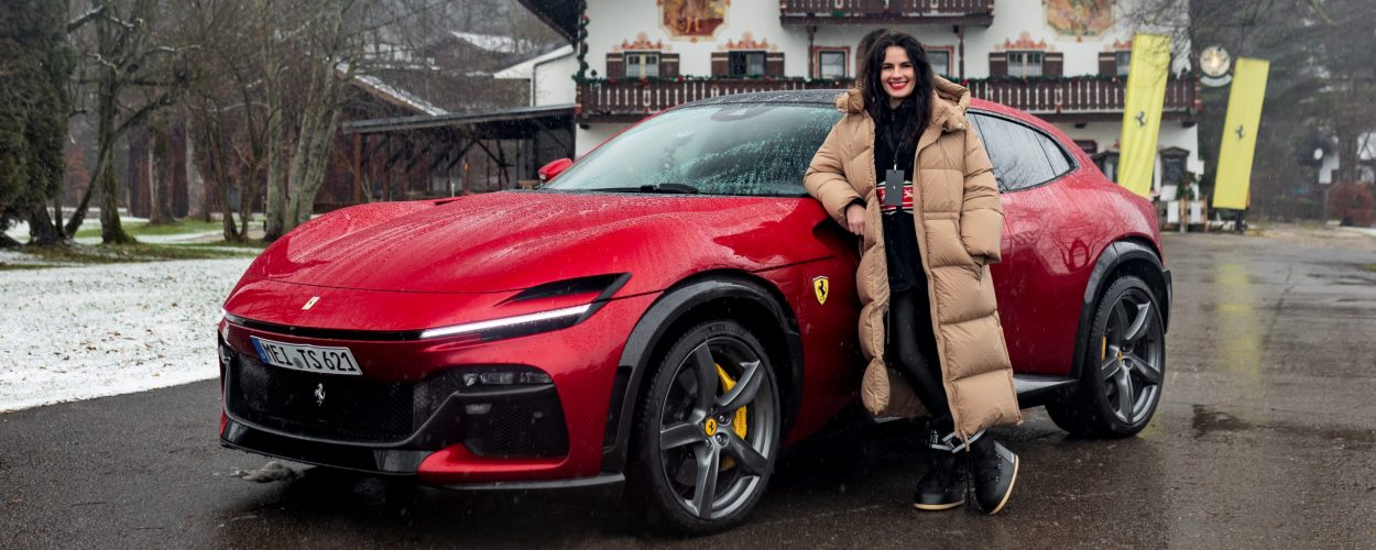 Ferrari fahren im Schnee verdreht Köpfe. Auch den eigenen. 